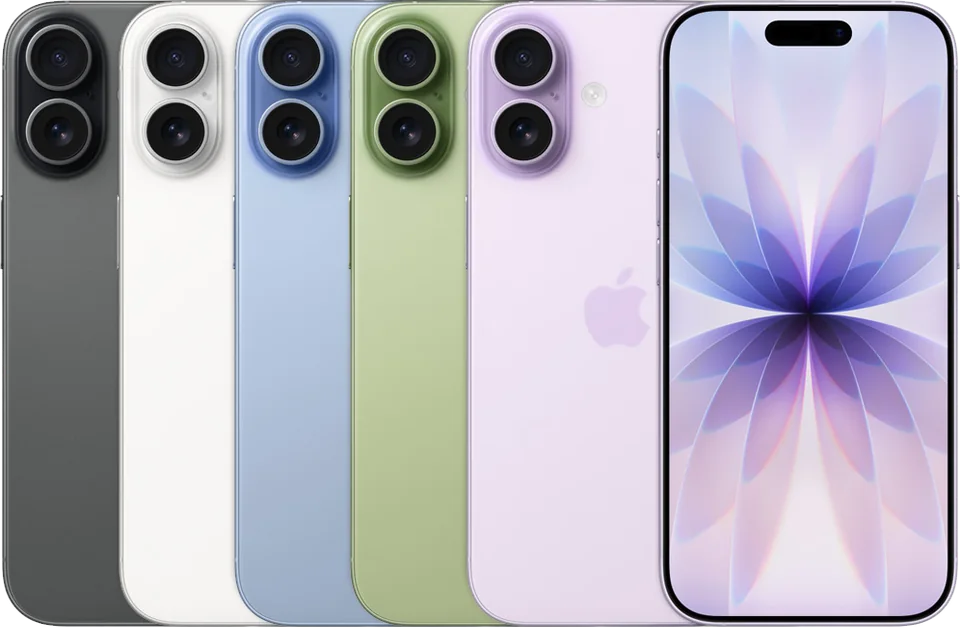 iPhone 17, imagen oficial Apple de los acabados del modelo