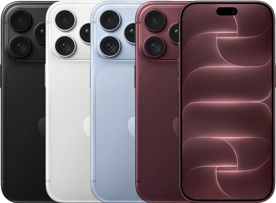 iPhone 18 Pro, imagen oficial Apple de los acabados del modelo